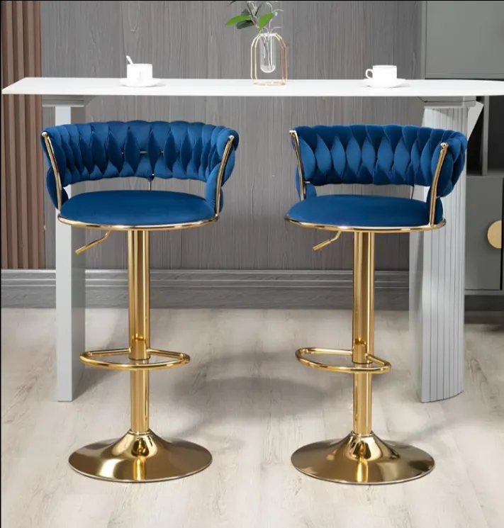 Executive Velvet Barstool